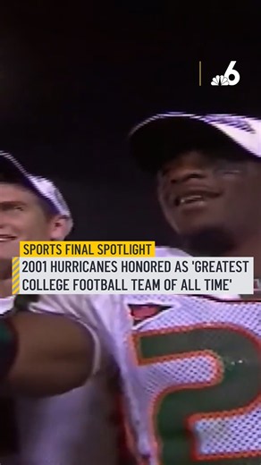 2001 Hurricanes honored as 'greatest college football team of all time'