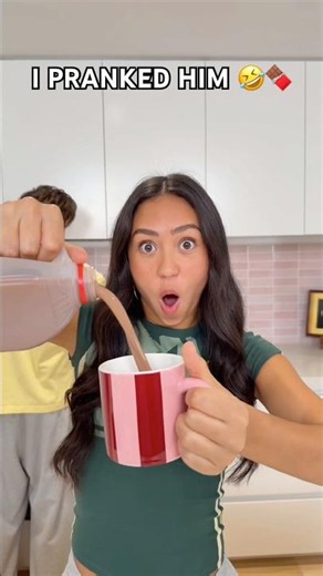 CHOCOLATE MILK PRANK ON MY BF 🤣💀 #prank