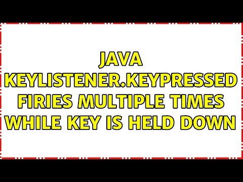 Java KeyListener.keyPressed firies multiple times while key is held down