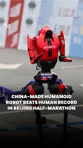 China-made humanoid robot beats human record in Beijing half-marathon