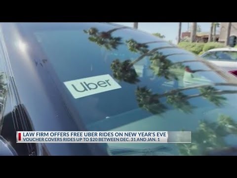 Law firm offers free Uber rides on New Year's Eve