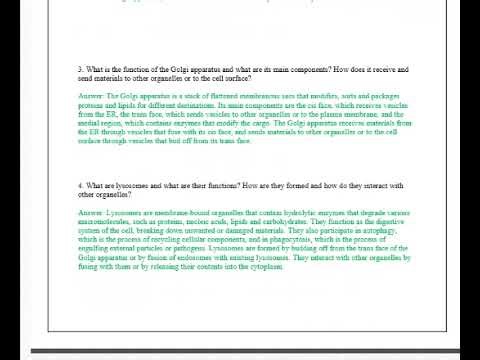 BIOM 615 Advanced Cell Biology COMPLETED EXAM 2026 (Complete And Verified Study material) (7pages)