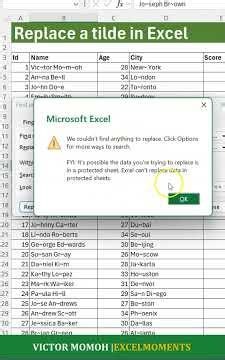 Find and replace "tilde" special characters in Excel #shorts