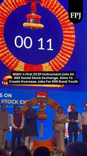 Free Press Journal on X: "🎥 NSDC’s First ZCZP Instrument Lists On NSE Social Stock Exchange, Aims To Create Overseas Jobs For 600 Rural Youth #NSE #StockMarket #NSDC #Investment #India @ShipraRana8 @NSEIndia @NSDCIndia" / X