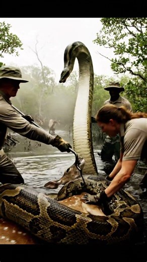 Shocking Python Swallows Deer Alive in Florida Everglades
