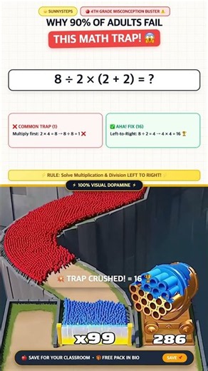 Why 90% of Adults Fail This Math Trap! 😱 (PEMDAS Visual Proof) #shorts