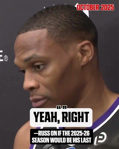 Little did we know, that would be Russell Westbrook’s final season 🥲 (via @mattgeorgesac/X)