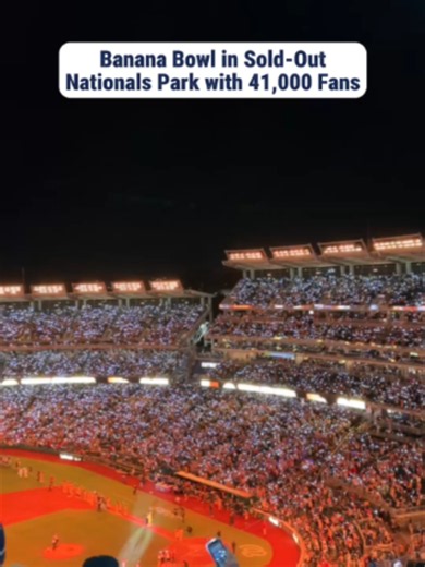 There isn't a more fitting stage for the most important game in Banana Ball history. Thank you, D.C. 💙 #bananaball #texastailgaters #savannahbananas #baseballtiktok #mlbtiktok