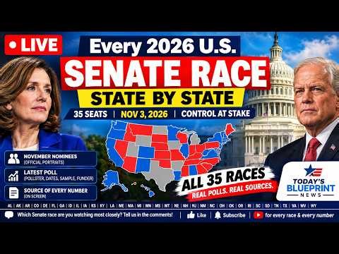 🔴 LIVE: Every 2026 Senate Race - Latest Polls in All 35 States | Midterms Election Tracker