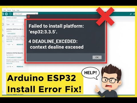 How to Fix ESP32 Install Error: Failed to install platform: 'esp32:3.3.5' in Arduino IDE