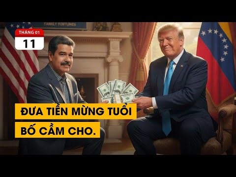 Ông Donald Trump trói Venezuela "THÂM" như nào. Đúng kiểu "BỐ" cầm tiền mừng tuổi của "CON".