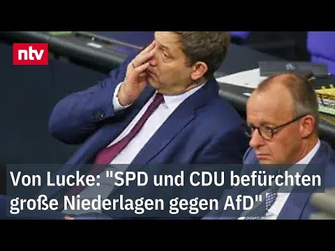 Von Lucke: "SPD und CDU befürchten große Niederlagen gegen AfD" | ntv