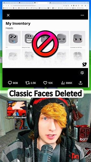 roblox is deleting classic faces