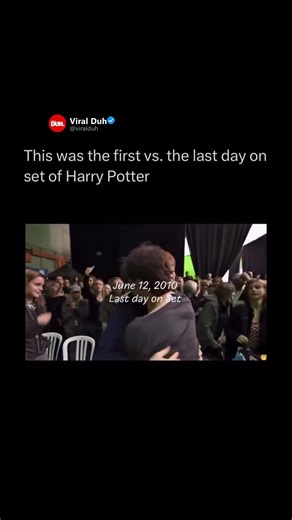 This was the first vs. the last day on set of Harry Potter