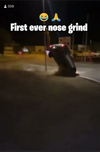 First ever Nose grind in a car!! 😭🥇