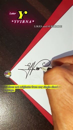 HOW to Sign the Letter Y /YVIRNA #howtosign #signature #shorts #usa