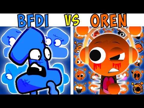 ALL BFDI VS OREN TEST | FNF Character Test | Gameplay VS Playground