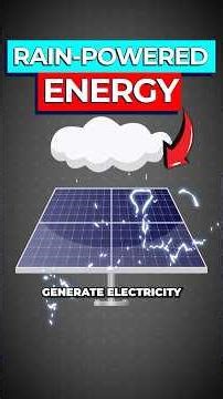 Scientist Create Rain-Powered Solar Panels