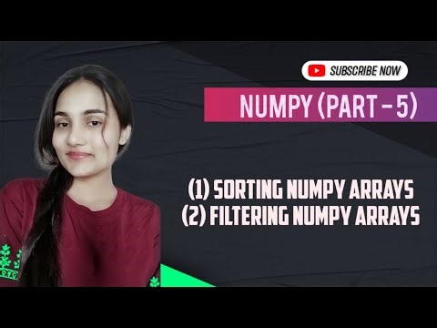 NumPy Part 5 | Sorting & Filtering Arrays in Python for Data Science & ML