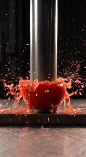 Hydraulic Press vs Tomato 🍅 | Juicy Explosion ASMR #hydraulicpress #asmr #tomato #satisfying