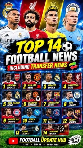 ⚽ TOP 14 FOOTBALL NEWS TODAY🔥 Latest Transfer News 🚨#FootballNews #latestnews #TransferNews #shorts