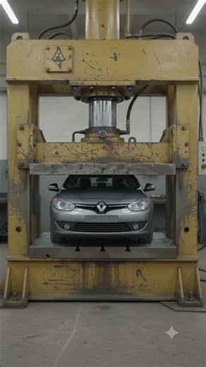 🚗💥 Renault Fluence vs Press Machine! 💥🚗