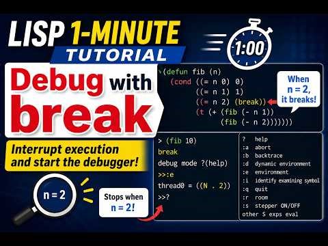 Easy-ISLisp 1-Minute Tutorial: Debug with break