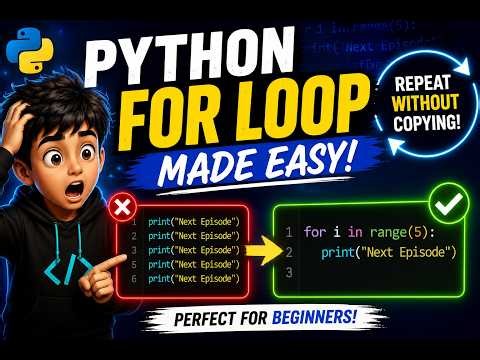 Python For Loop Explained for Beginners | Learn range() with Easy Examples