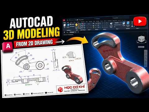 AutoCAD 3D Modeling from 2D Drawing | Step-by-Step Tutorial | pixeltopolygon