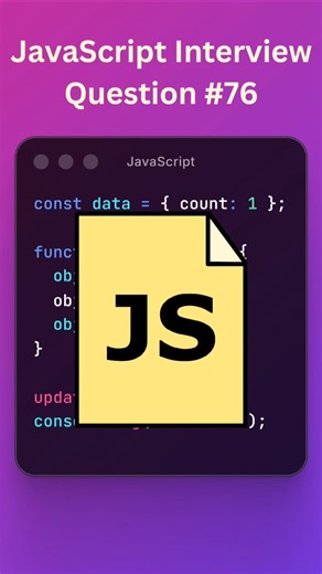 Q76 ) JavaScript Interview Question | Frontend Interview | #javascript #frontend #reactjs