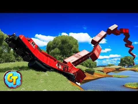The MOST Insane Railroad Accidents Derailments ✅ BEAMNG.Drive LIVE STREAM