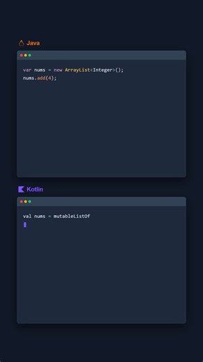 Array Literals - Java vs Kotlin
