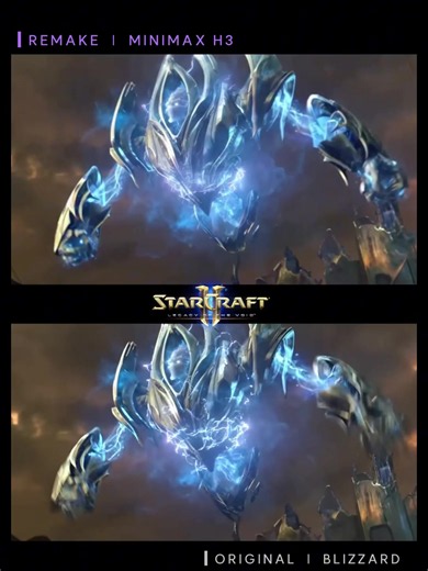 StarCraft II: Legacy of the Void cinematic remake with AI Minimax H3