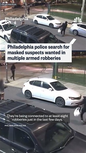 Philadelphia police seek suspects in armed robberies