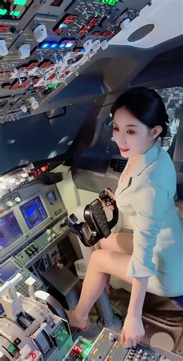Beautiful Pilot – Female Captain in the Cockpit (104)#shorts #video #pilot #aircraft #tiktok #travel