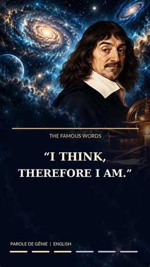 🧠 I Think, Therefore I Am – René Descartes' Powerful Wisdom ✨ #Shorts
