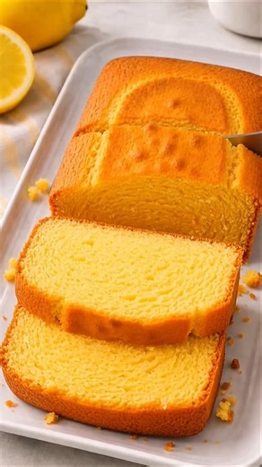 Soft and moist Lemon Loaf Cake 🍋🍰 with just 3 ingredients!