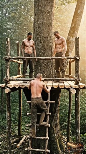 Building a Survival Treehouse from Scratch 🌳 Realistic Timelapse