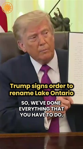 President Trump escalated his trade with war Canada Thursday, signing an executive order declaring Lake Ontario will now be called “Lake America.” Several Canadian officials made statements, united in opposition. Prime Minister Mark Carney noted that he name “Ontario” is an indigenous word that predates the founding of both countries, meaning “Great Lake.” #lakeontario #canada #tariffs #lakeamerica