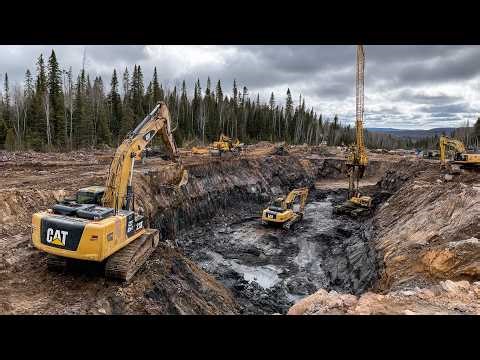 Deep Excavation & Shoring | Sheet Pile Wall Installation | Civil Engineering Animation