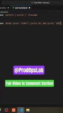 AWK command in linux - Shell scripting_Automation_SRE #automation #coding #sre #programming #awk