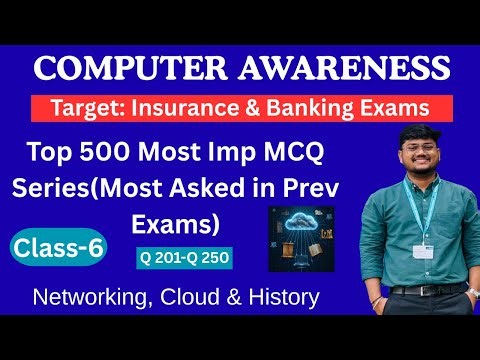 Computer Awareness | 500 Best MCQs | Class 6 | Insurance & Banking Exams | By Rohit Garg (AO)