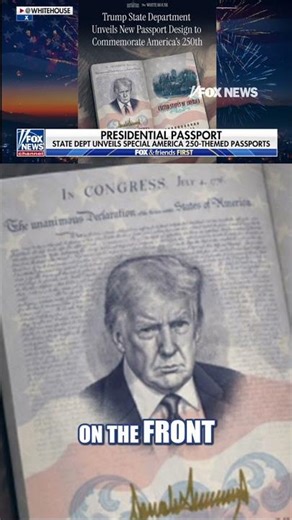State Dept reveals NEW America250-themed passports #foxnews #shorts #america #trump #travel