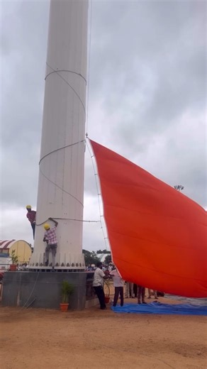405 fet hight flag hosting in hospet #indianflag #viralvideo #indianarmy #hospet