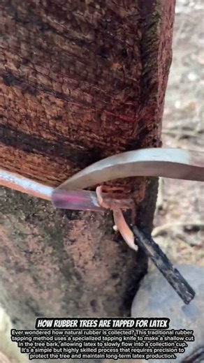 How Rubber Trees Are Tapped for Latex #diyprojects #engineering