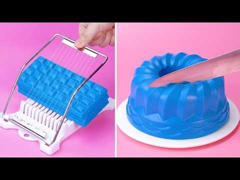 Oddly Satisfying BLUE Chocolate Cake Compilation | So Yummy Colorful Cake Tutorials
