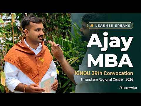 Ajay | IGNOU MBA Learner | IGNOU 39th Convocation 2026 #ignou #convocationceremony #ignoumba