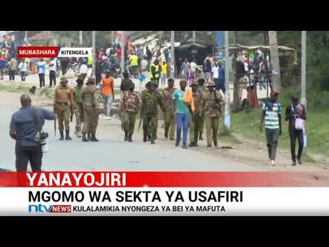 Standstill in Kitengela as protesters light bonfires, block Namanga Highway over high fuel prices