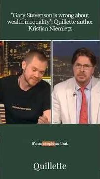 Gary Stevenson Is Wrong About Wealth Inequality: Kristian Niemietz