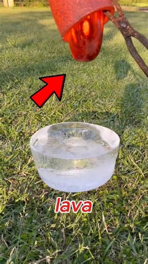 What really happens when lava meets ice ?The outcome will blow your mind!